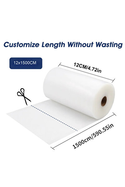 Choice4 12x1500CM Kitchen Food Vacuum Sealer Bag Sous Vide Storage Bags For V...