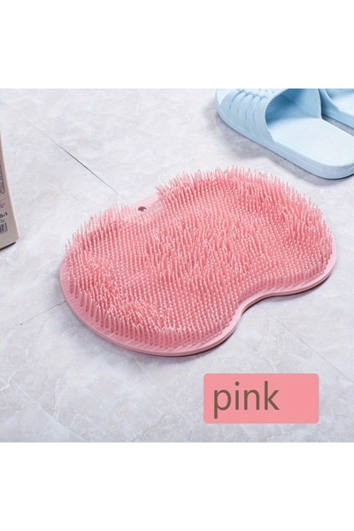 Choice Pink Exfoliating Foot Brush and Back Scrubber Anti-Slip Suction Cup - ...