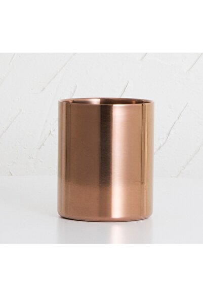 Choice1 Rose gold 1Pc Multifunction Brass Gold Round Vase Pen Holder Metal Pe...