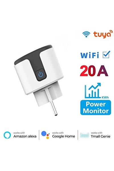 Choice gray WiFi EU Smart Sket Plug With Tuya App Outlet 20A Adapter Power Mo...