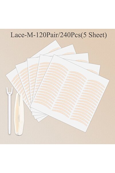 Choice3 2Lace-M 240PCs 240Pcs Double Fold Eyelid Tape Sticker Lace Nature Cle...