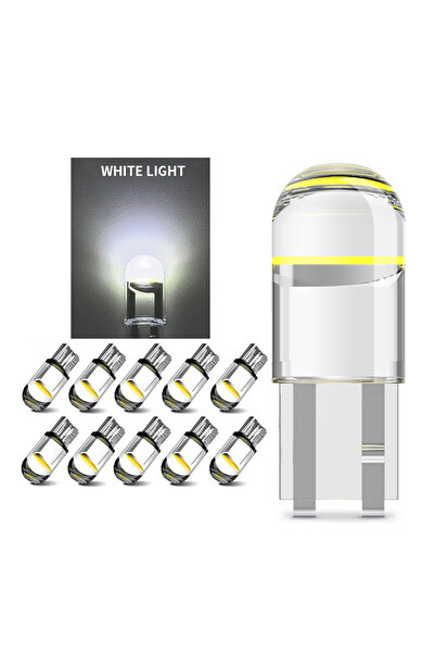 Choice3 T10 WHITE 10PCS W5W Led T10 Car Light COB 6000K White red Yellow blue...