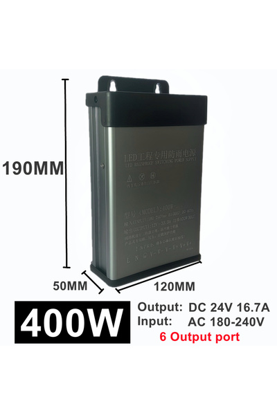 Choice3 مزود طاقة كامل الطاقة 24 فولت 400 واط، مقاوم للمطر، مزود يحافظ على ال...