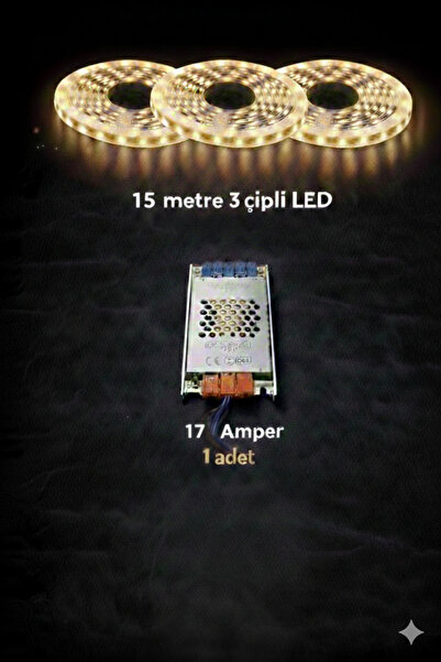 ZMR LUMIXA 3 ÇİPLİ 15 METRE GÜNIŞIĞI LET + TRAFO