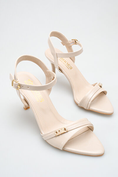 BUNİPARK Mery Women's Ankle Strap Thin Heeled Pointed Toe Sandals