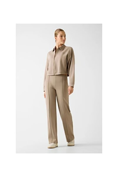 Guess Lia Scuba Γυναικείο Βελούδινο Παντελόνι Κανονικής Εφαρμογής V6RB04KCJY2