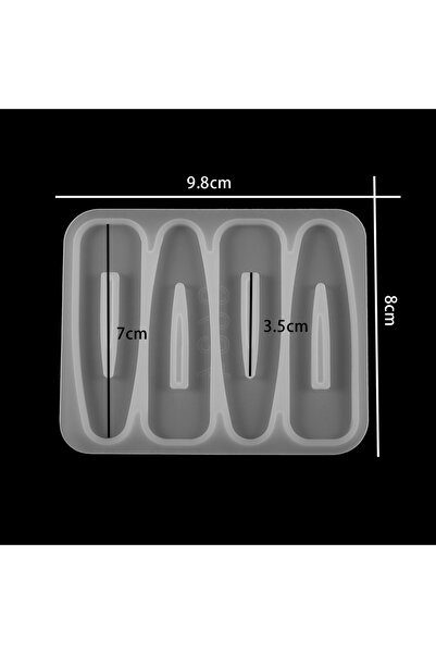 Choice1 Mold Barrettes Silicone Molds Metal Geometric Hair Clips Epoxy Resin ...