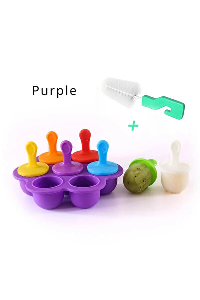 Choice3 قالب آيس كريم بنفسجي من السيليكون، قابل لإعادة الاستخدام، غير لاصق، ص...