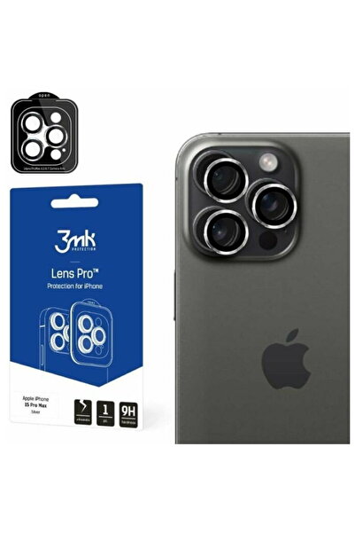 3MK Folie de protectie camera Lens Protection Pro Silver pentru iPhone 15 Pro...