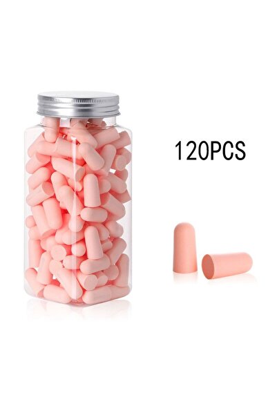 Choice1 120 قطعة وردية اللون، 24/60/120 قطعة، سدادات أذن إسفنجية على شكل رصاص...