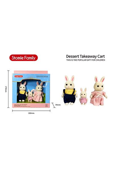 Choice1 H01-3 TINSOL Simulation Forest Bunny Family DIY Game Set Forest Anima...