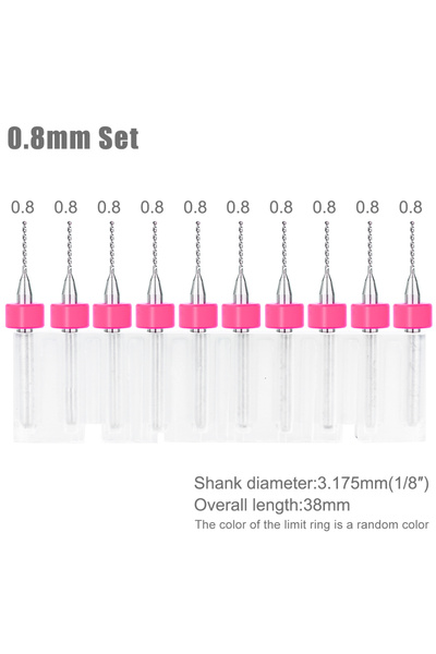 Choice1 10pcs 0.8mm XCAN 0.1mm-2.0mm Import Carbide PCB Drill Bits Print Circ...