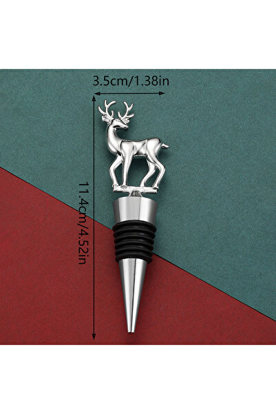 choice2 سدادات زجاجات نبيذ فضية اللون على شكل غزال، مصنوعة من المعدن، تُستخدم...