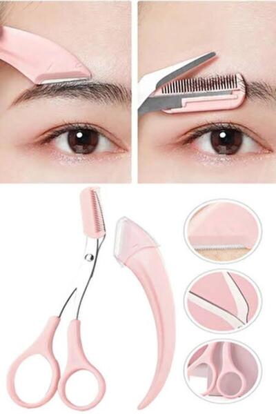 AYACO Foarfecă pentru sprâncene cu pieptene - Foarfecă pentru tăierea precisă...