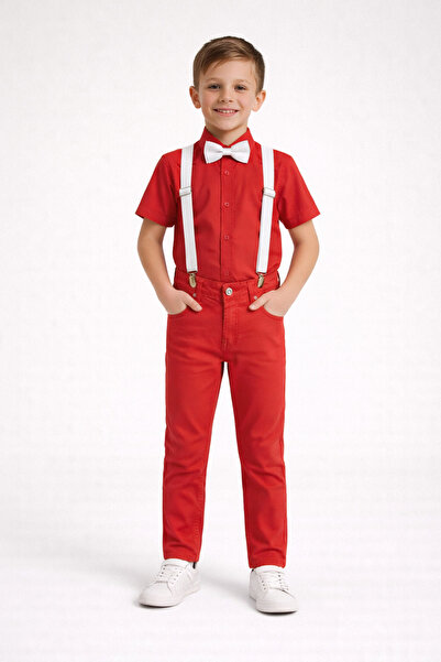 Nacar 23 Nisan 29 Ekim Gösteri Kıyafeti Erkek Çocuk Gömlekli Pantolonlu Papyo...