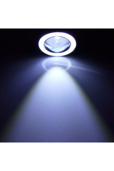 Choice1 مصباح ضباب أمامي LED أبيض مقاس 2.5 بوصة - قطعة واحدة، حلقة هالو عيون ...