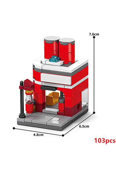 Choice14 8755-1 16 نمط عرض شارع مصغر مقهى بيانو قاعة ألعاب فاكهة مكتبة مبنى ك...