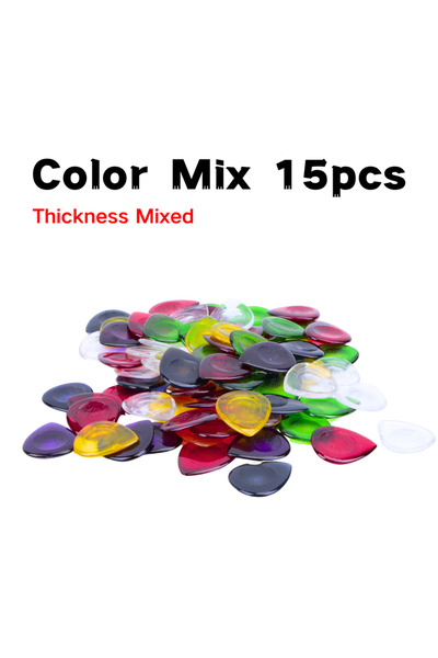 Choice Mixed 15pcs color guitar pick 1mm/2mm/3mm-three thickness groove anti-...
