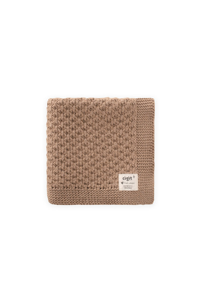 Cigit Piti Piti Knitwear Blanket 80X100 cm Mink