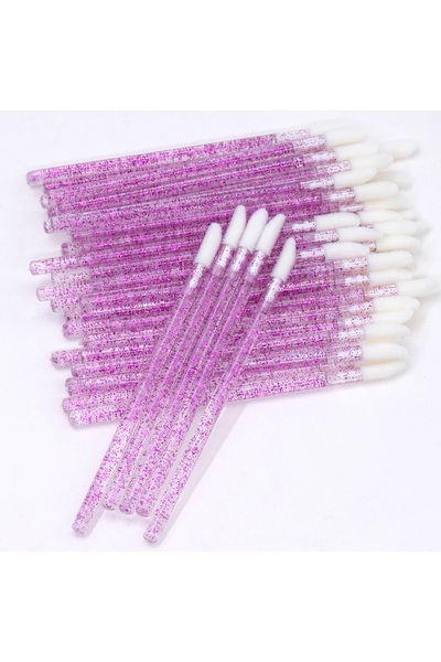 Choice9 50pcs-Purple 50Pcs Disposable Crystal Lip Brush Lipstick Gloss Wands ...