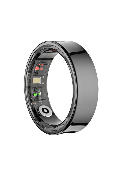 SmartPsy Inel Inteligent - Somn, Stres, Puls, Oxigen, HRV, pași, calorii, negru