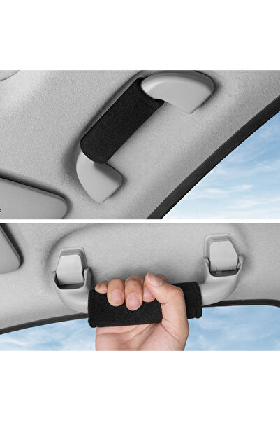 Choice1 blak Trendy Car Hand Pull Cover Roof Top Protective Cover Roof Armres...