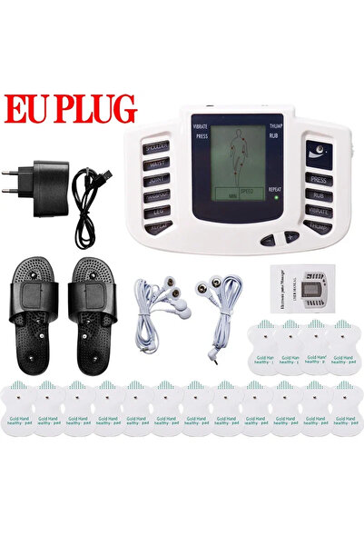 choice2 شبشب بمقبس أوروبي، جهاز تدليك الجسم بنبضات TENS، جهاز ثنائي القنوات م...