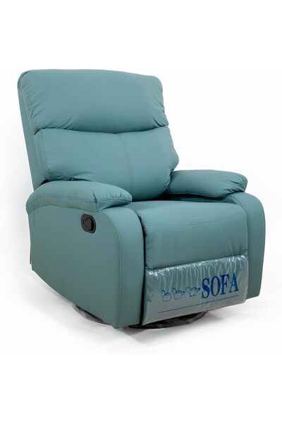 Afifa Furniture كرسي استرخاء يدوي مفرد أزرق بحري