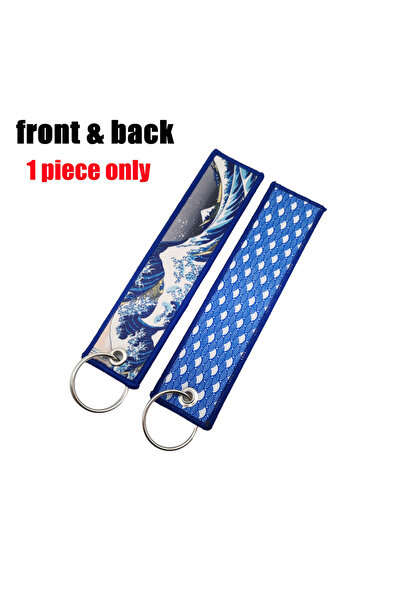 Choice1 05 JDM Modification Culture Keychain Hokkaido waves Keyring Strip Clo...