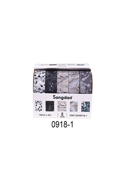 Choice8 0918-1 ٥ لفات/علبة من شريط واشي بنمط حقول الجبال الشتوية، يتميز بالزه...