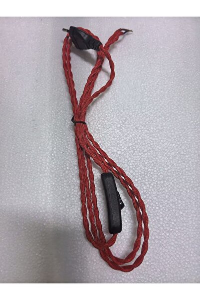 Choice3 سلك طاقة أحمر بطول مترين، يعمل بتيار منسوج 220-250 فولت، مصنوع من قما...