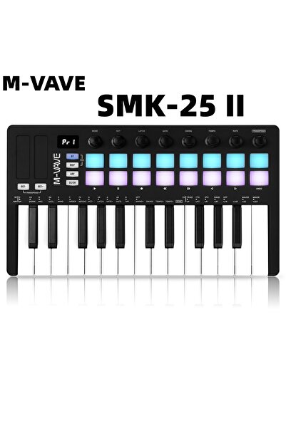 Choice3 SMK-25 II Black M-VAVE S-25 II MIDI Pad Controller Keyboard USB Mini ...