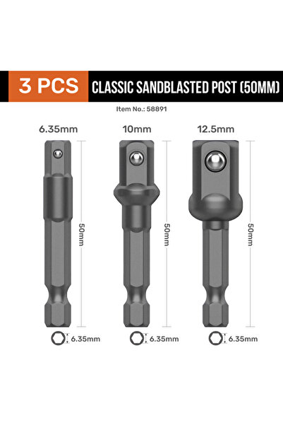 Choice3 مجموعة محولات صدمات عالية المواصفات مقاس 50 مم (مُعالجة بالرمل) مع حا...