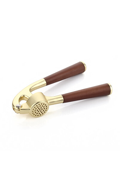 Varbifırsat Acacia handle gold garlic press