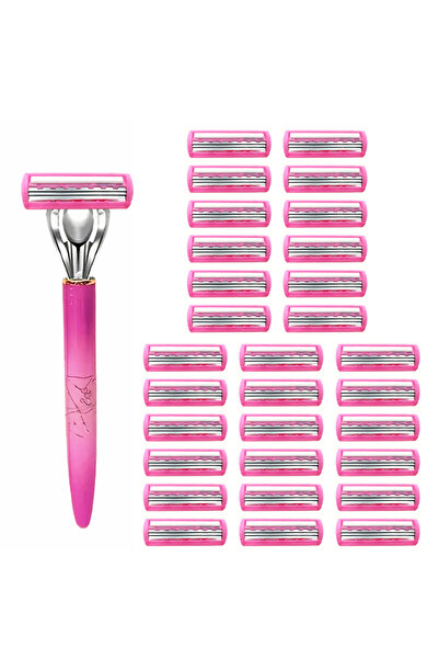 Choice5 1 handle 30 blades Women's Body Hair Bikini 3-Layer Safety Razor Blad...