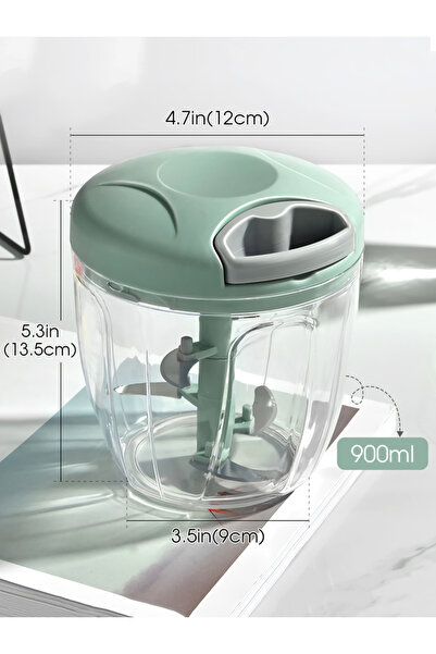 Choice5 Green 900ml Home Kitchen Manual Ginger Grinder Garlic 500ml/900ml Mud...