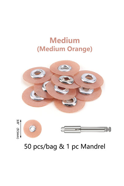 Choice1 أقراص تلميع وتنعيم الأسنان متوسطة الحجم 9.5 مم، 50 قطعة/كيس، مناسبة ل...