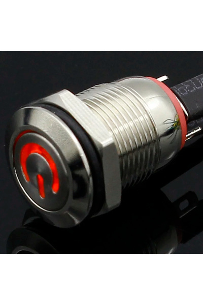 Choice5 5V 1PC Red 1PC 12mm 3V 5V 12V 220V Angel Eye Aluminum Metal LED Power...