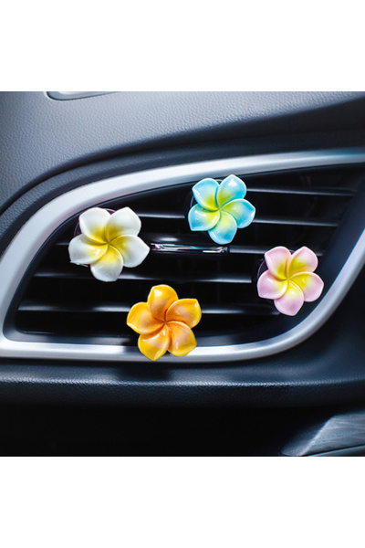 Choice4 طقم واحد من مشابك تزيين فتحة مكيف هواء السيارة على شكل زهرة، لتزيين ا...