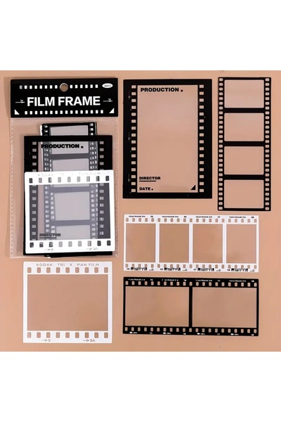 choice2 A 15 pcs vintage photos film frame PET sticker packaging DIY diary ga...