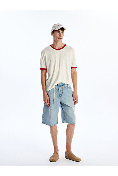LC Waikiki Nevavm Comfortable Fit Men's Jean Shorts with Difference
