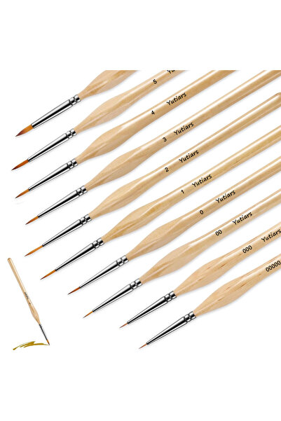 Choice10 مجموعة فرش طلاء صغيرة من الخشب المثلثي مكونة من 11 قطعة، 10/11 قطعة،...