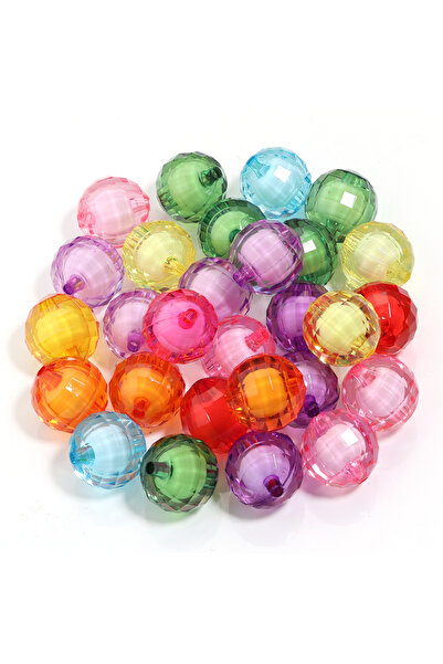 Choice3 20mm 20pcs 20-100pcs/Lot 8-20mm Faceted Acrylic Bead in Beads Round L...