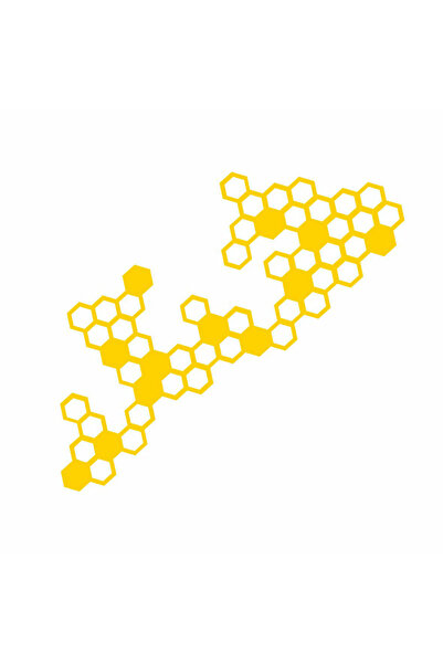 Choice1 ملصقات دراجة نارية صفراء فلورية بتصميم خلية نحل، مقاومة للماء، مناسبة...