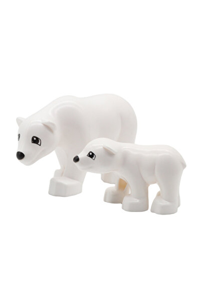 Choice25 مجموعة بناء كبيرة الحجم من سلسلة حيوانات حديقة الحيوان، تتضمن دبين أ...