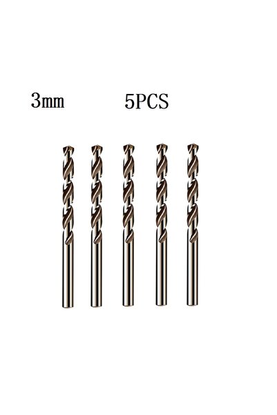 Choice4 3mm 5PCS 5/10pcs HSS M35 Cobalt Drill Bit 1mm 1.5mm 2mm 2.5mm 3mm For...