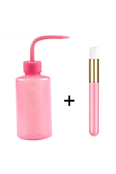 Choice1 150ML-1pink brush Eyelash Extension Cleaning Bottle Remover Washing L...