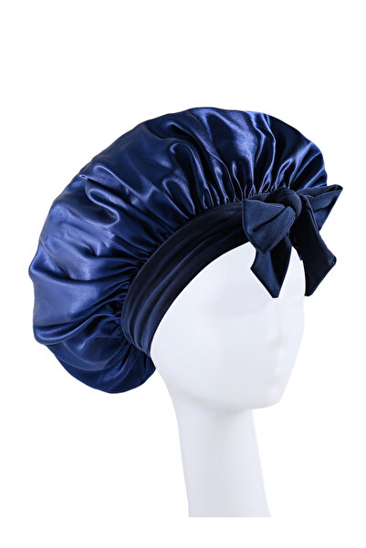 Choice1 قبعة نوم حريرية جديدة باللون الأزرق الداكن للنساء، قبعة ساتان للشعر، ...