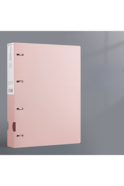 choice2 مجلد تخزين بلاستيكي جديد وردي اللون، محمول، من النوع D، بأربعة ثقوب، ...