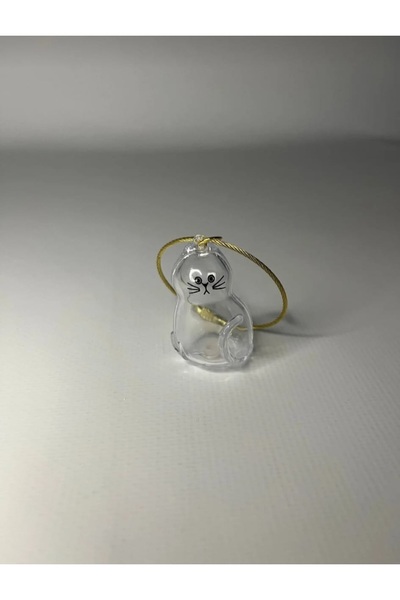Yaratıcı sanatlar atölyesi Transparent Cat Feather Storage Capsule Gashapon C...